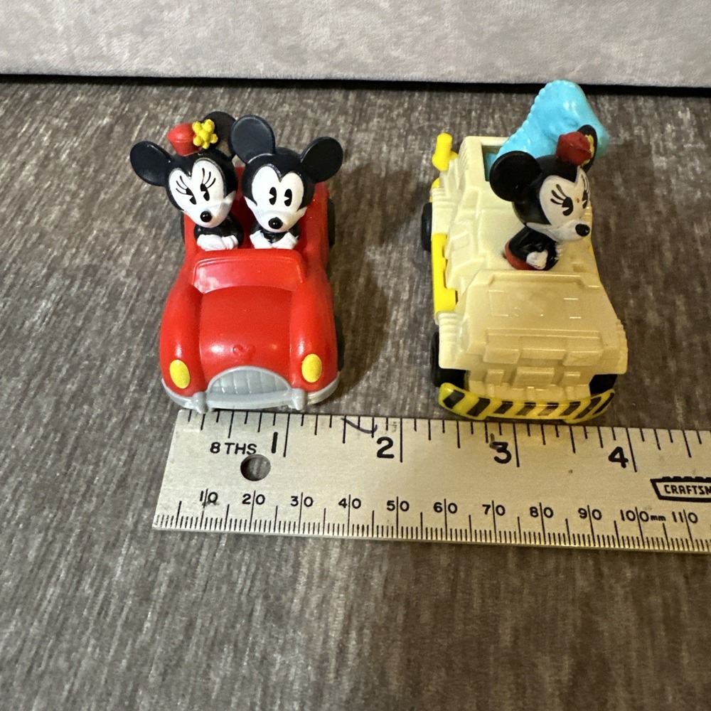 Lot Of 2 Mickey & Minnie Mouse Train Cars 2020 McDonalds Happy Meal Toy Dinosaur - Picture 2 of 9